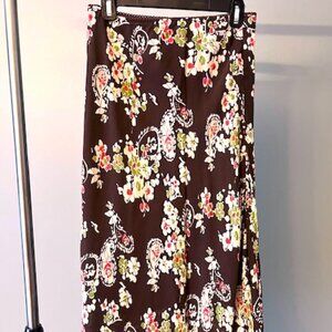 Long flowy brown skirt